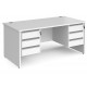 Harlow Panel End Straight Desk with 2 x Three Drawer Pedestals